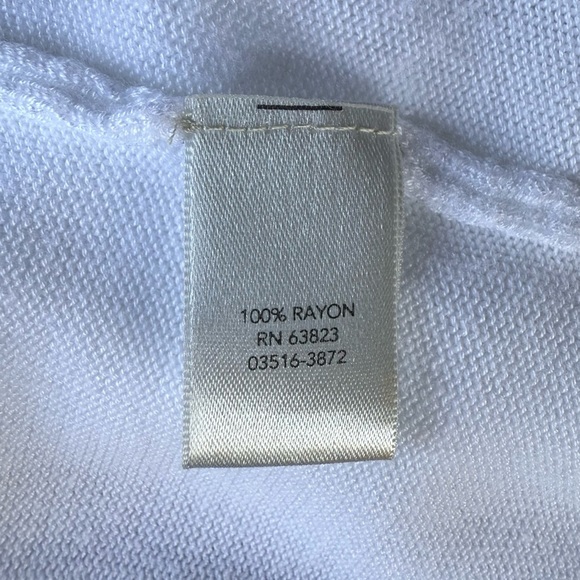 CJ Banks Scalloped Edge Eyelet White No Close Cardigan Sweater ⛄️ - Picture 9 of 12